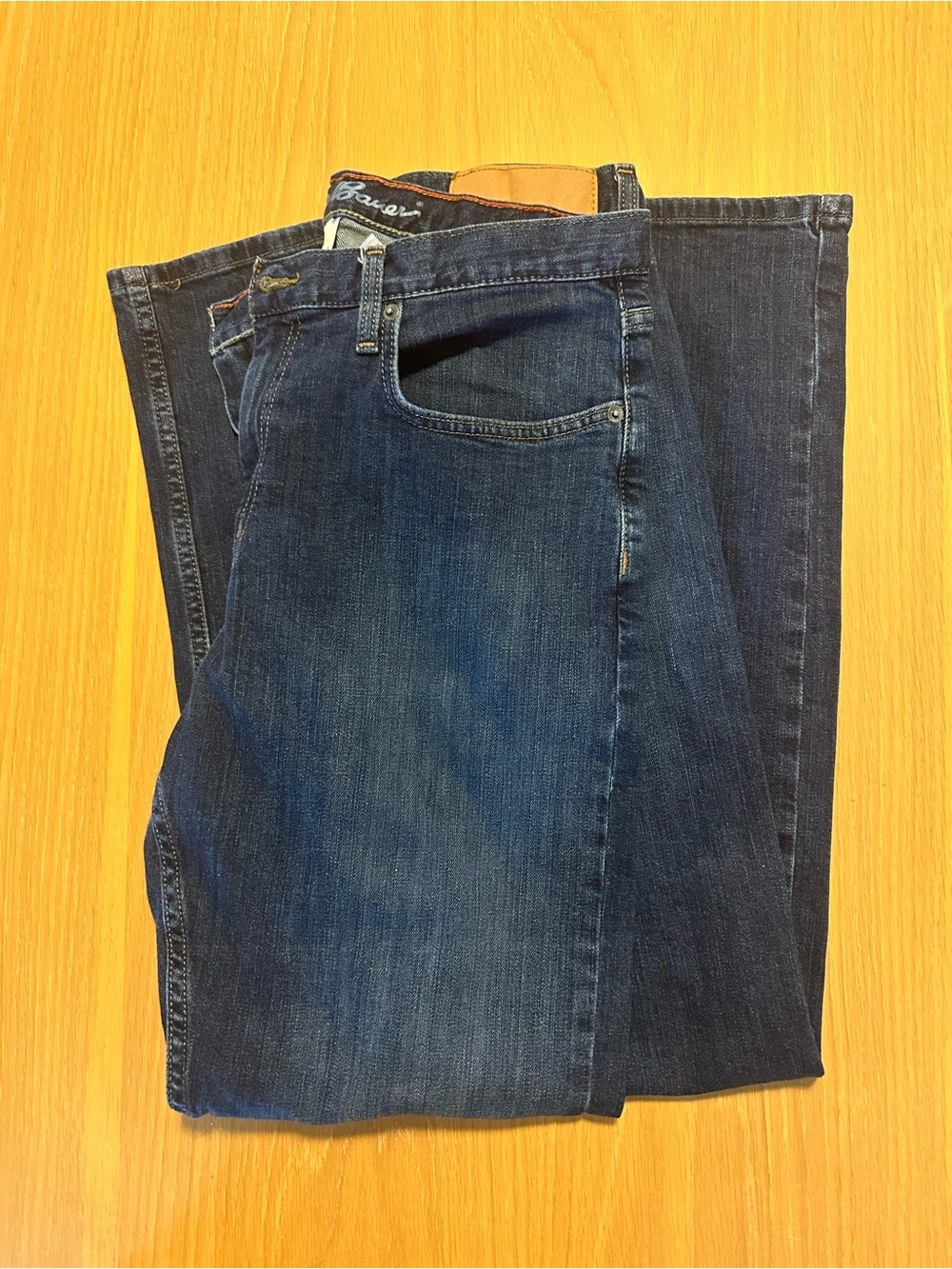 Eddie Bauer Men's Dark Blue Straight-Leg Jeans